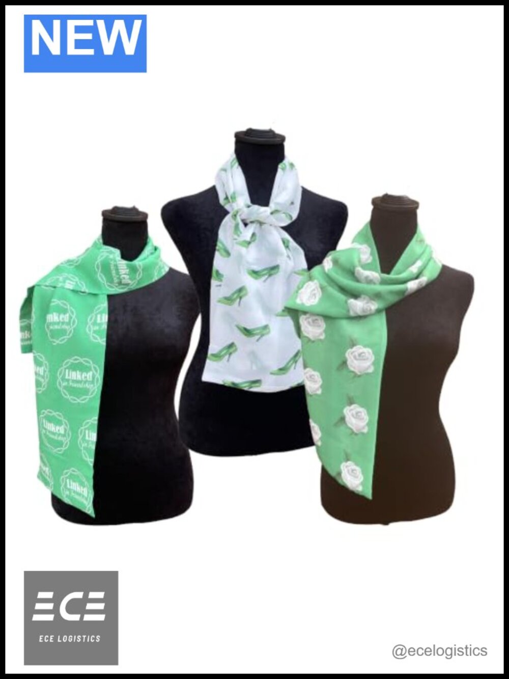 Chiffon Scarf Necktie 48x8in Lightweight Breathable Gift-Ready